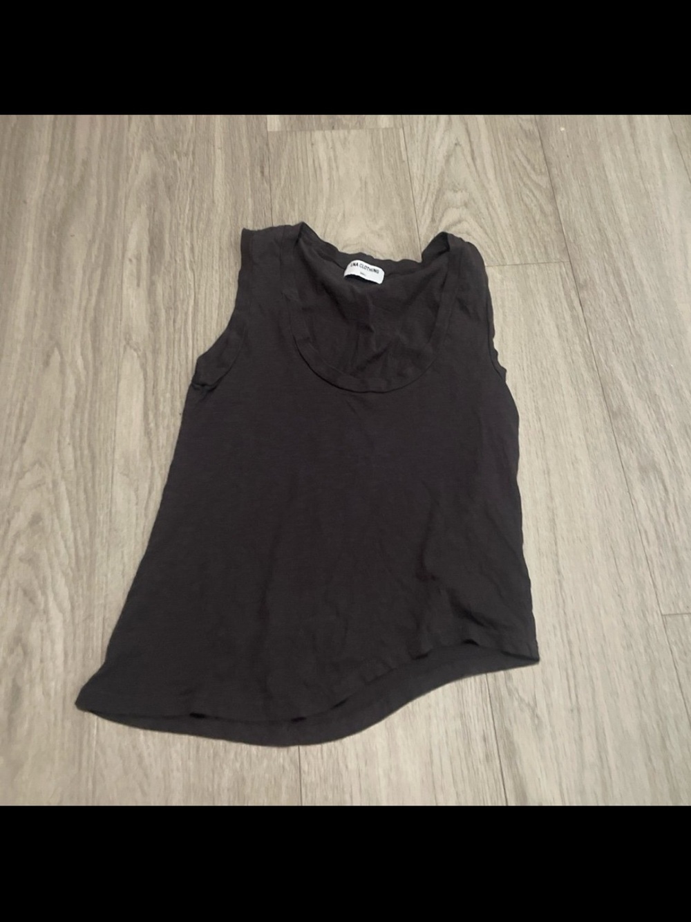 LNA Black Scoop Tank Top